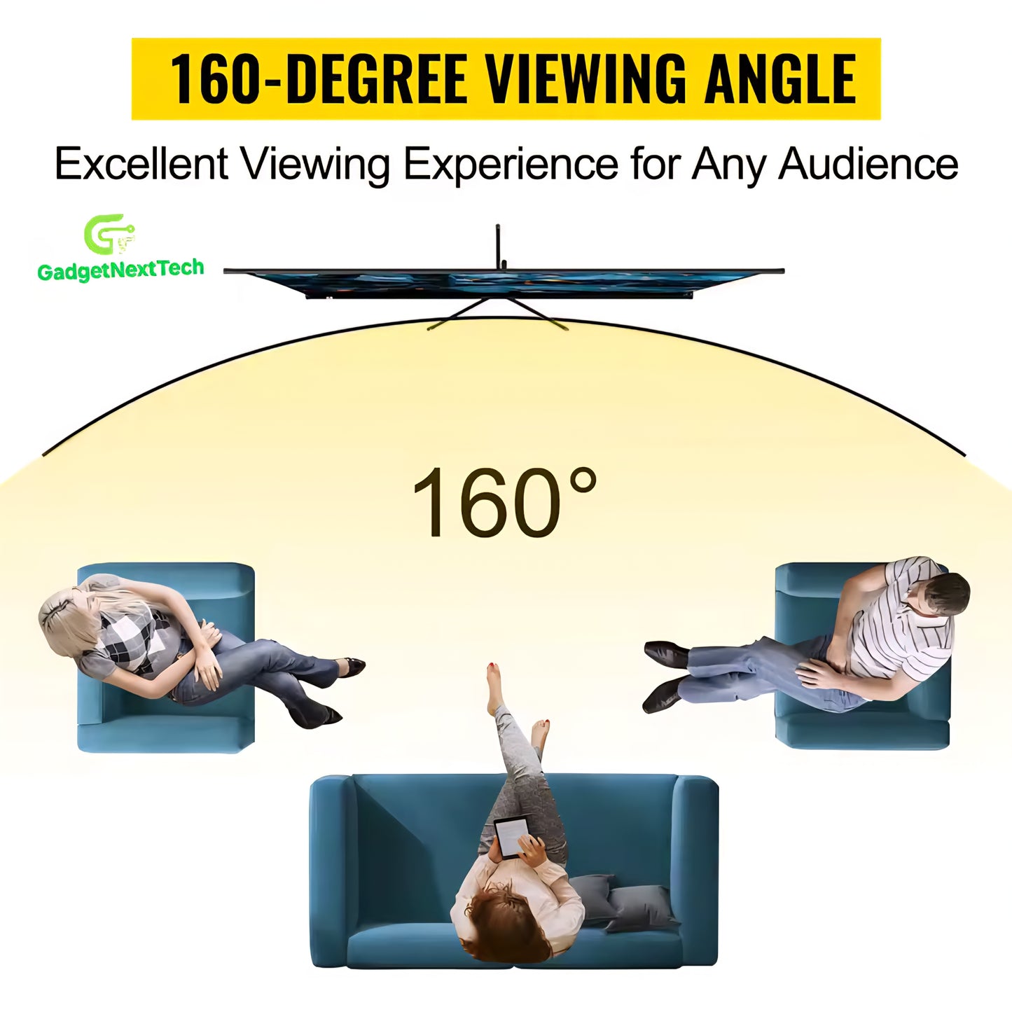 đŹ 100inch Portable Projector Screen with Stand â 4K HD Foldable Cinema Displayâ˘