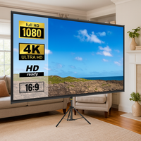 🎬 100inch Portable Projector Screen with Stand – 4K HD Foldable Cinema Display™