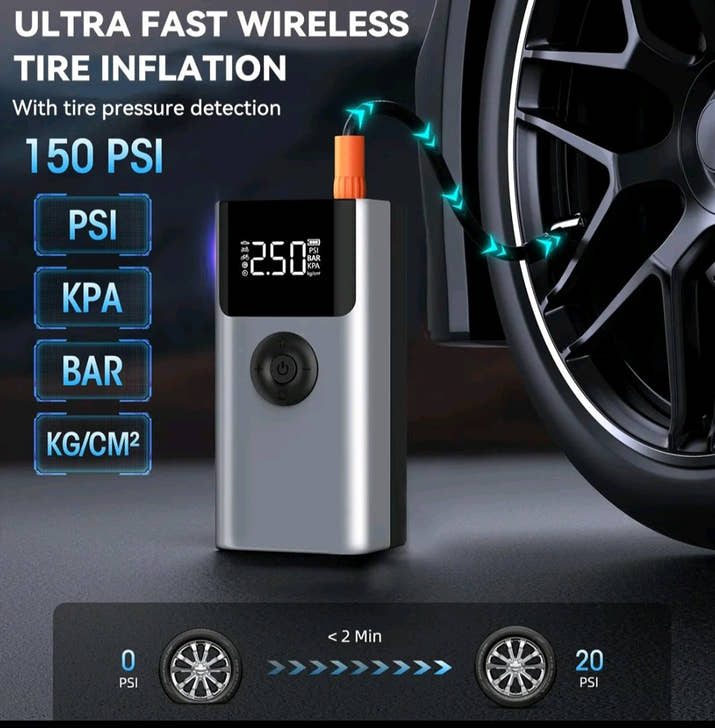 Don’t Get Stranded! 🚨 4-in-1 Jump Starter + Tire Pump + Power Bank + LED — 7500A SuperBoost